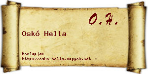 Oskó Hella névjegykártya